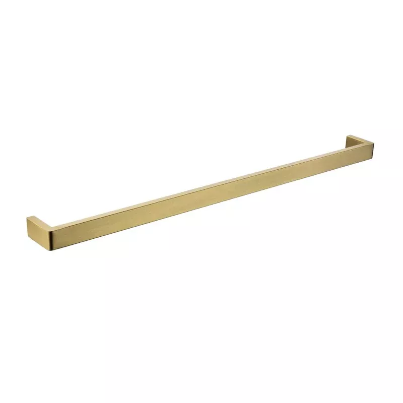 Norico Cavallo Brushed Yellow Gold Square Single Towel Rail 800mm
