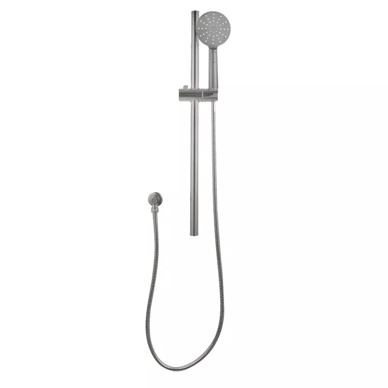 Norico Pentro Brushed Nickel Round Handheld Shower Rail Set