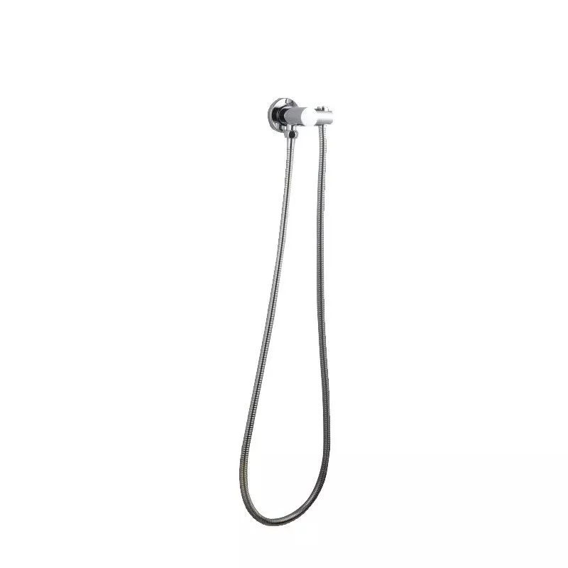 Norico Pentro Chrome Round Shower Holder Wall Connector & Hose
