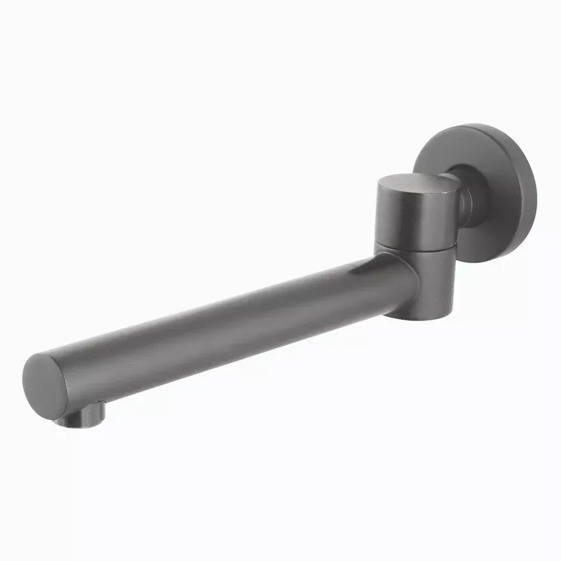 Norico Pentro Gun Metal Grey Round Bath Spout