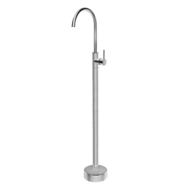 Norico Pentro Round Brushed Nickel Solid Brass Freestanding Mixer