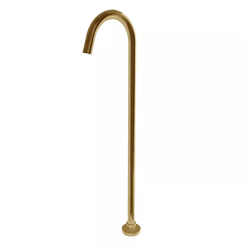 Norico Pentro Round Brushed Yellow Gold Stainless Steel Freestanding Bath Spout