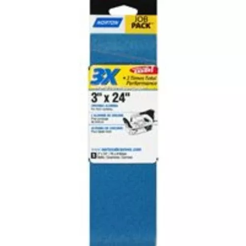 Norton 07660749268 3X Power Sanding Belt, 3"x24"