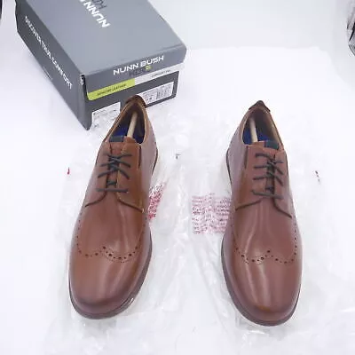 Nunn Bush Men’s New Haven Wingtip Oxford COGNAC COLOR SIZE 11M NIB