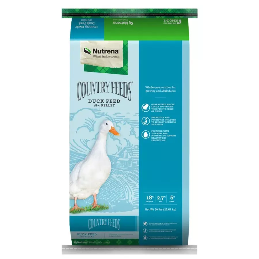 Nutrena Country Feeds Duck Feed 18% Pellet - 50 lb