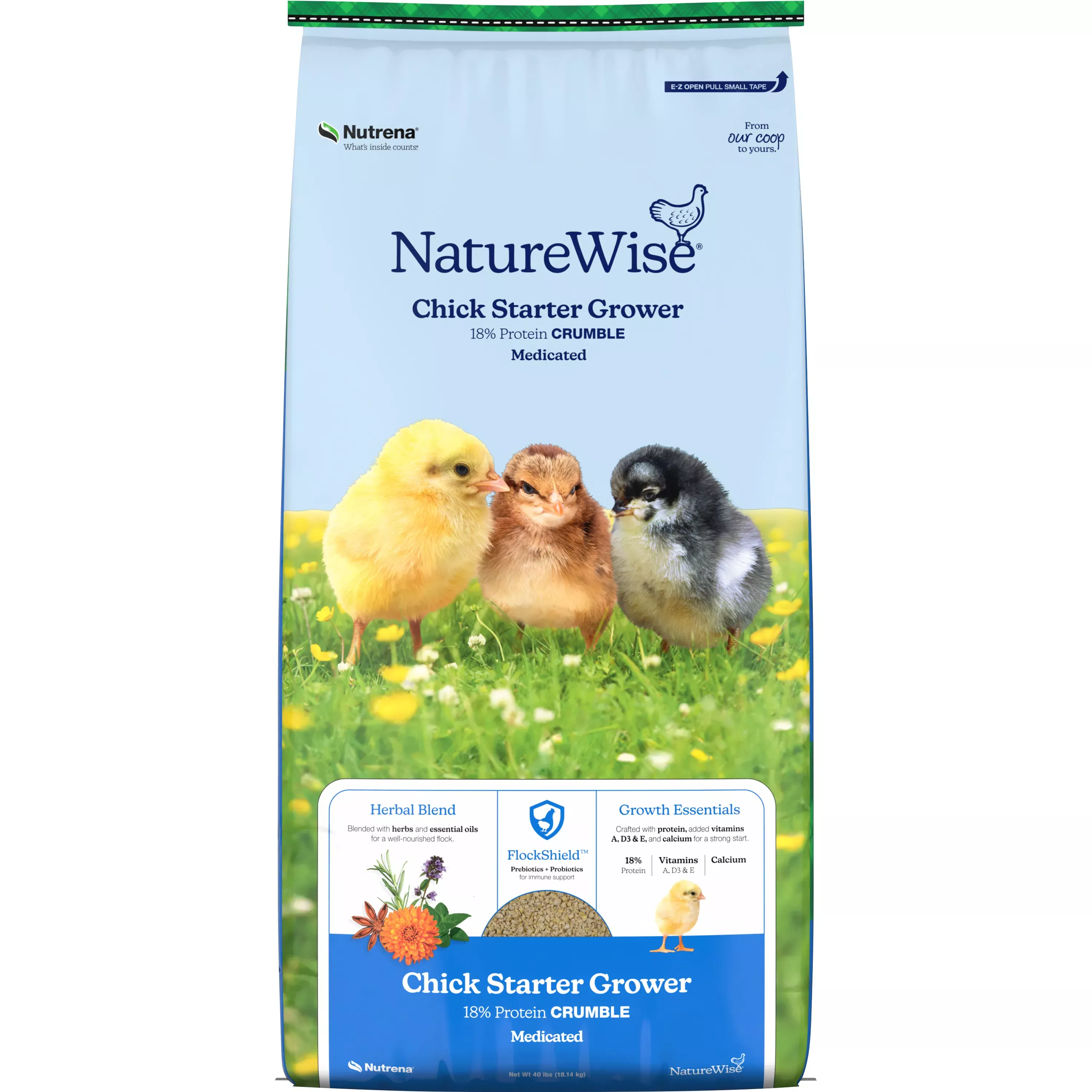 Nutrena NatureWise Chick Starter Grower Feed - Medicated