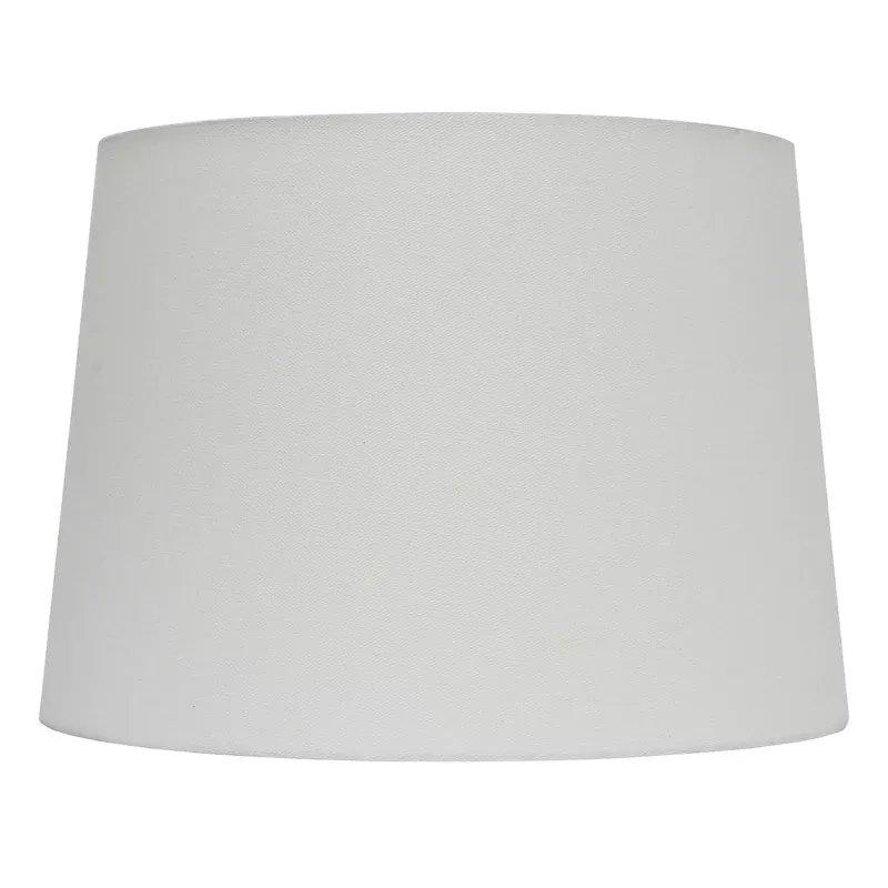 Off-White Satin Tapered Drum Table Lamp Shade, 10"
