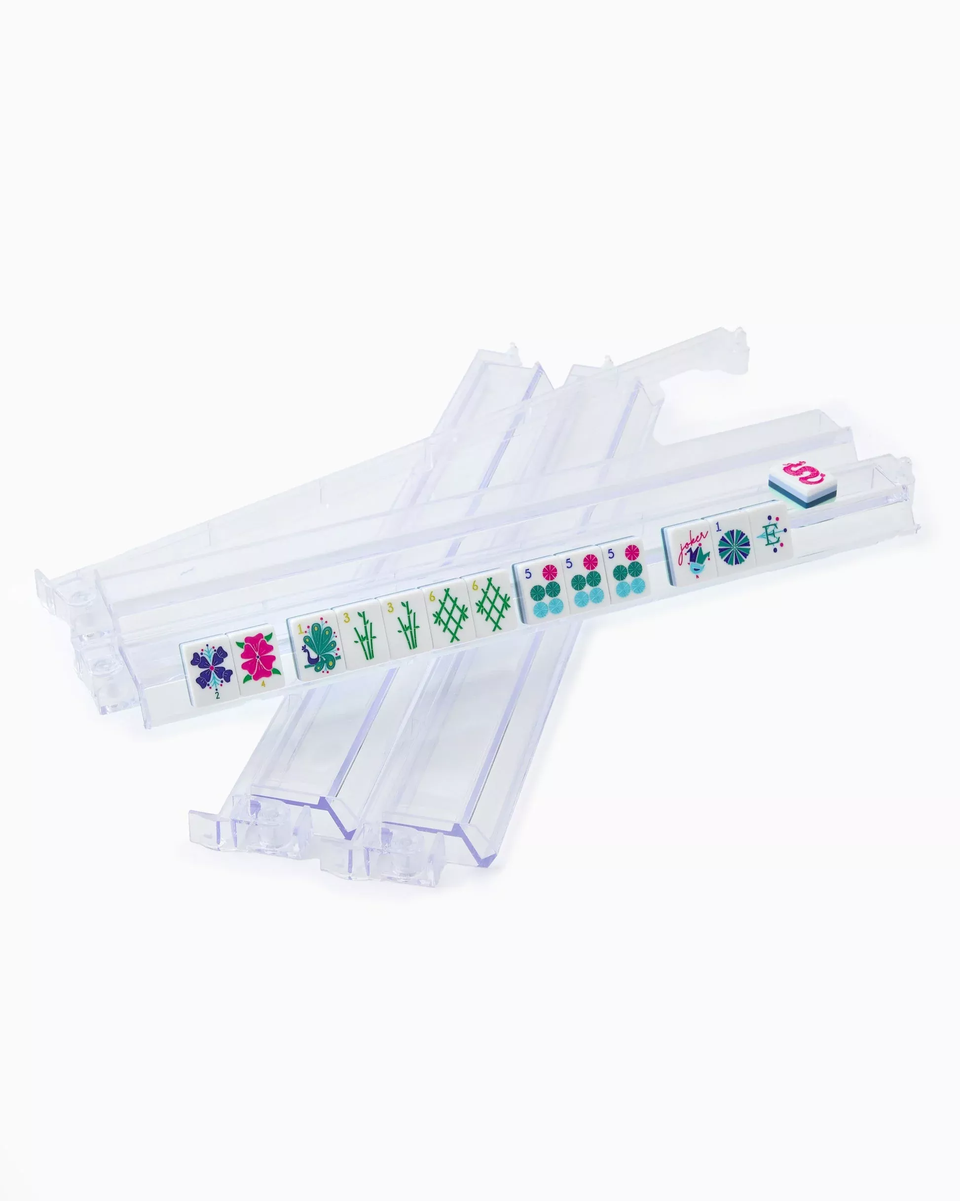 Oh My Mahjong - Clear Acrylic Rack & Pushers Set