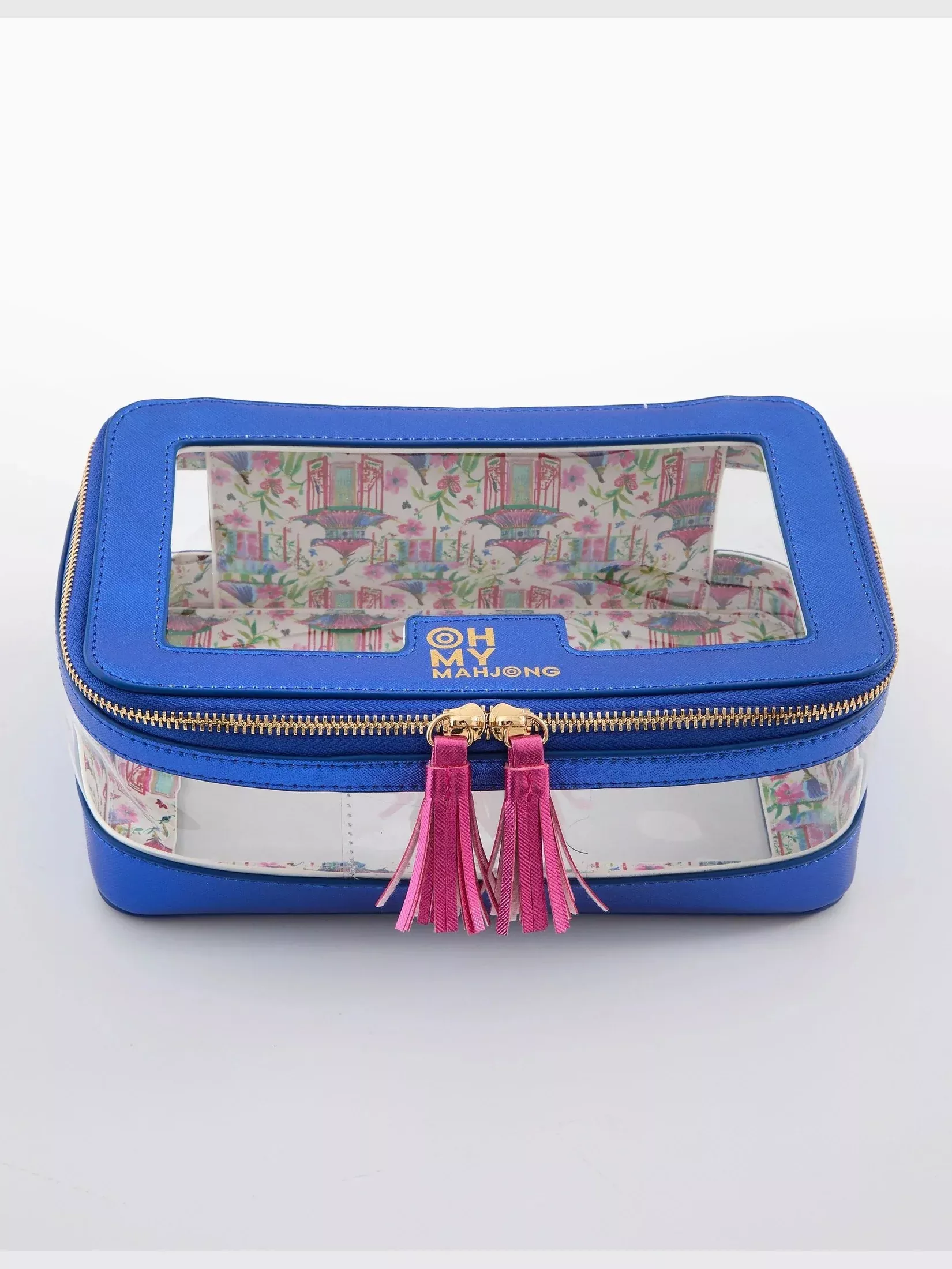 Oh My Mahjong Tile Storage Bag - Metallic Blue