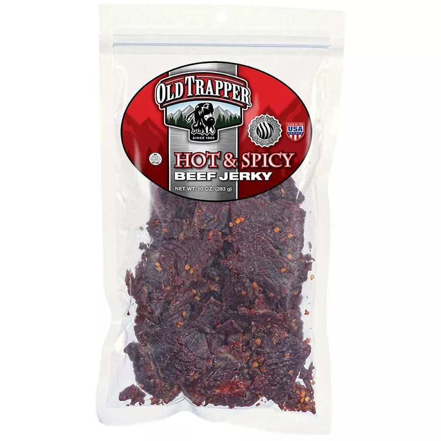 Old Trapper Hot & Spicy Beef Jerky - 10 oz