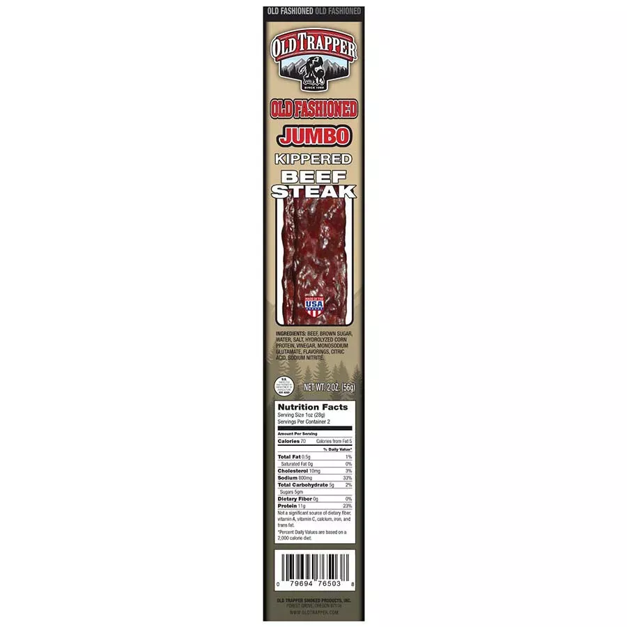 Old Trapper Old Fashioned Jumbo Kippered Beef Steak - 2 oz