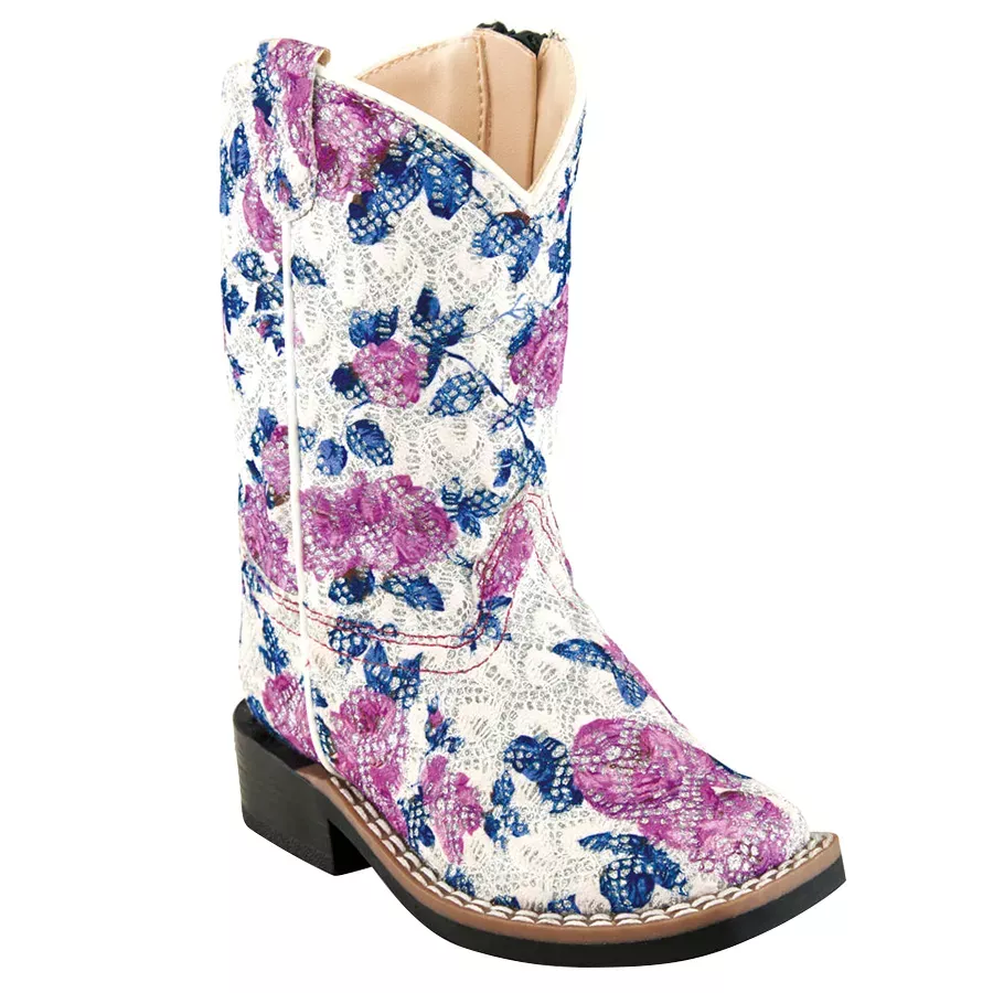 Old West Toddler Flower Western Boots