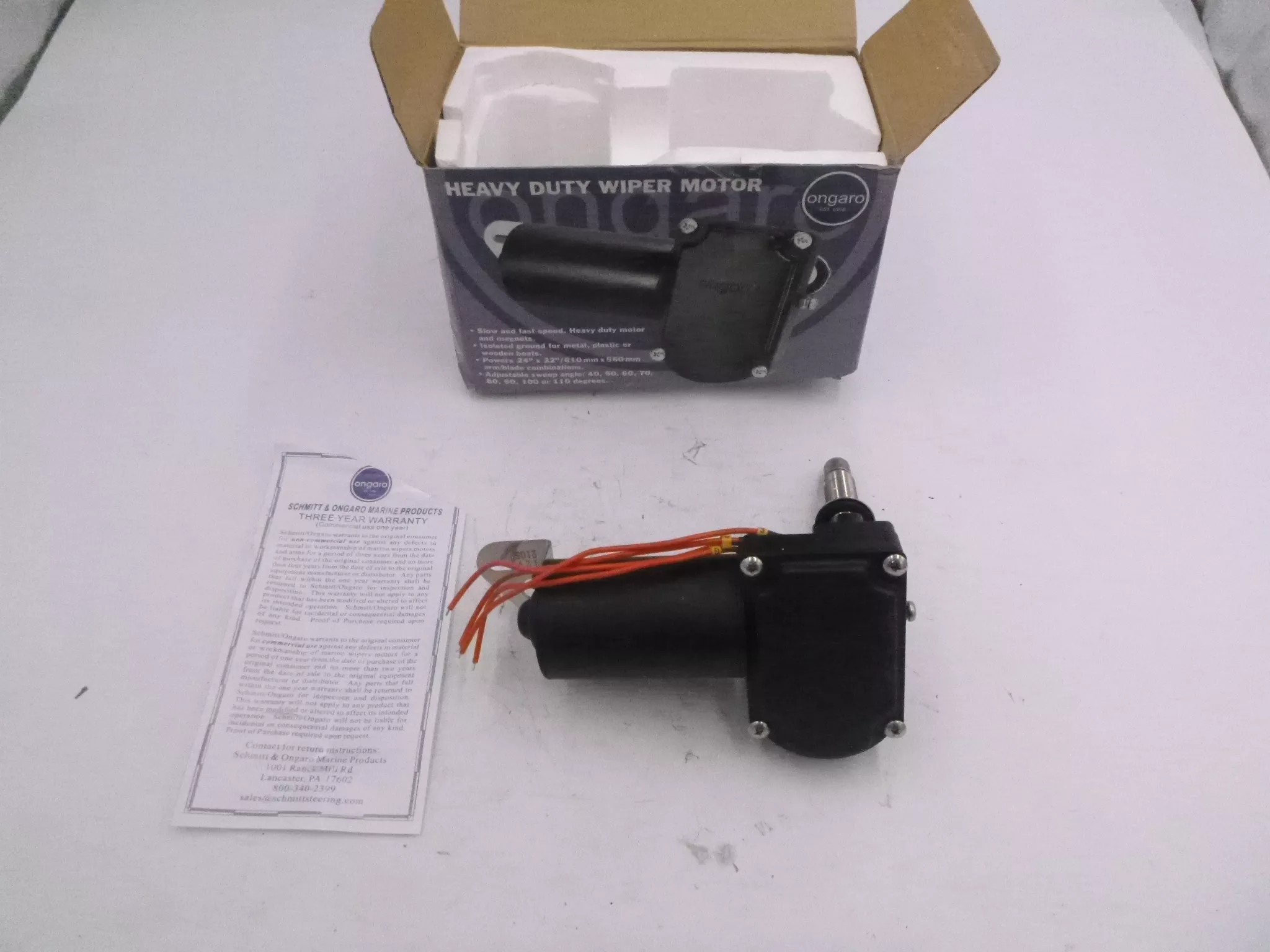 Ongaro Heavy Duty Wiper Motor 12V 32991