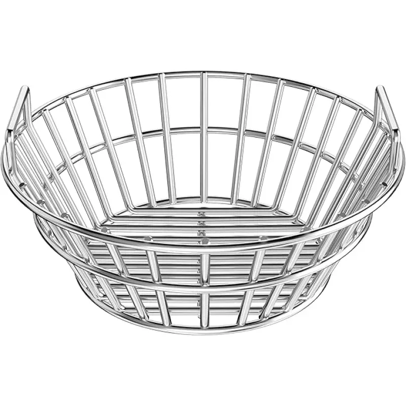 onlyfire Charcoal Ash Basket Fits Medium Big Green Egg, Stainless Steel Charcoal Holder with Handles, Grilling Accessories for Better Airflow