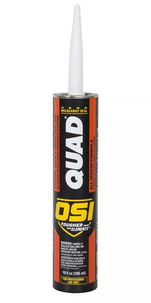 OSI Quad 1637190 Elastomeric Polymers Window and Door Sealant, Black, 10 oz.
