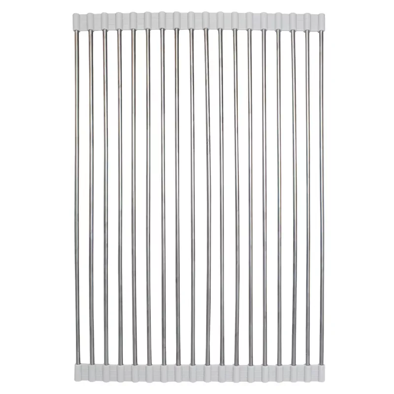 Over The Sink Roll Up Drying Rack, Grey