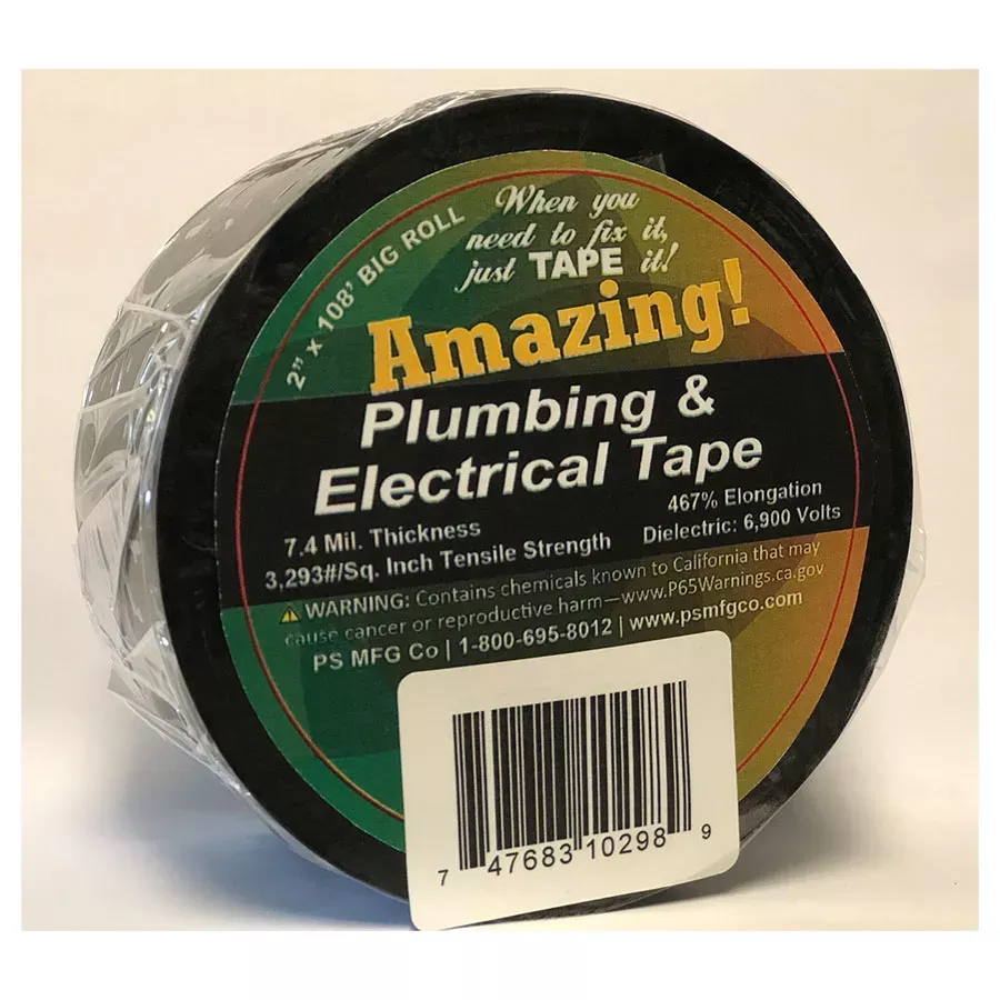 P.S. Manufacturing The Amazing Tape - Black - 2" X 108'