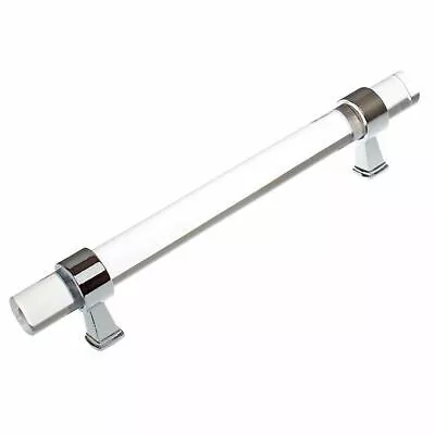 (Pack of 10) GlideRite 5″ C-C Clear Acrylic Cabinet Pull Polished Chrome