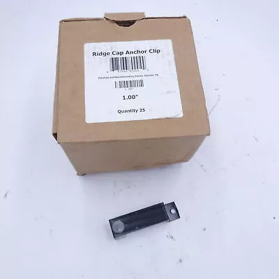 Pack of 25 Ventco Ridge Cap Anchor Clips 1.00″ Tall 4″ Length Black Metal