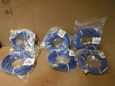 Pack of 6 C2G-50ft Cat5e Non-Booted Unshielded (UTP) Network Cable Blue #24393