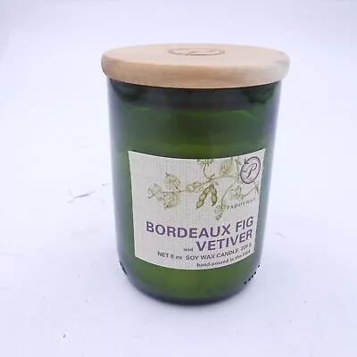 Paddywax Eco Collection Scented Soy Wax Jar Candle Bordeaux Fig Vetiver 8oz.