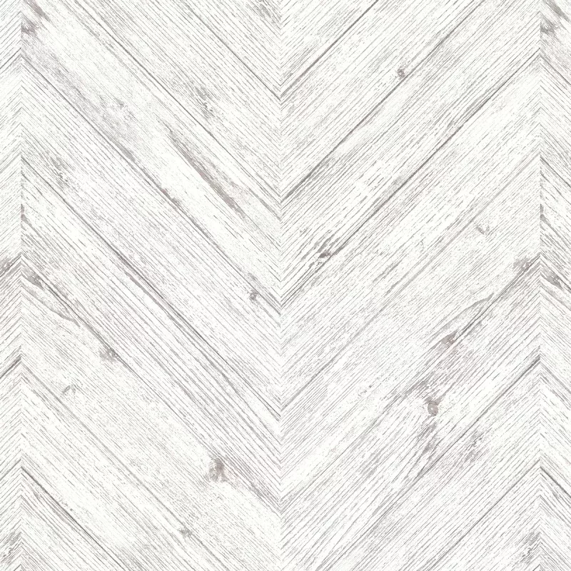 Painted White Chevron Wallpaper