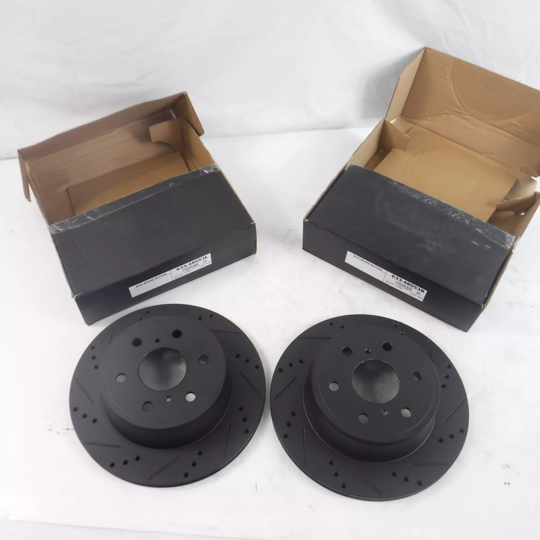 Pair of DFC Front Brake Rotors 633-48050R, 633-48053L For 2007-2020 Chevy Tahoe
