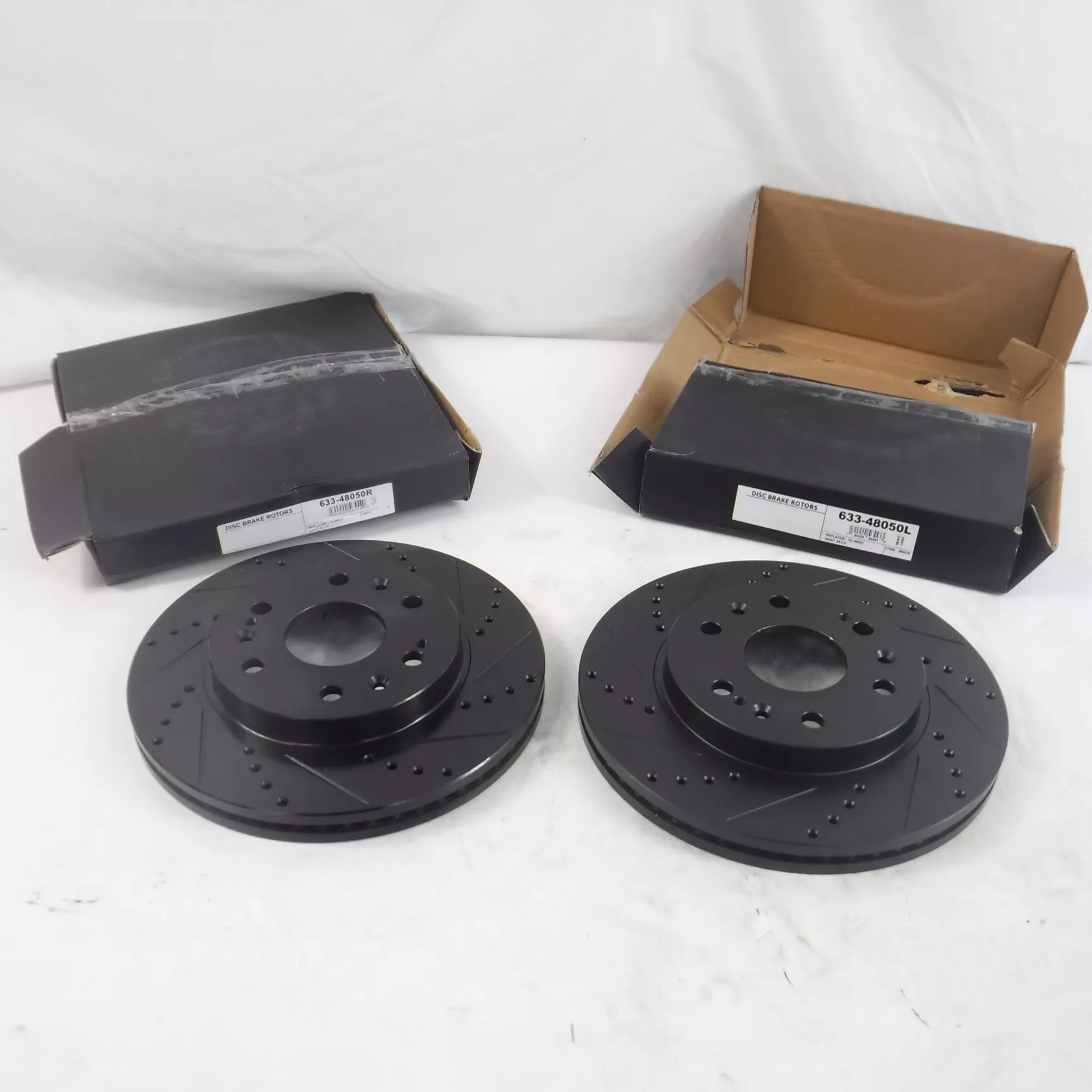 Pair of DFC Rear Brake Rotors 633-48053R, 633-48053L For 2007-2020 GMC Yukon