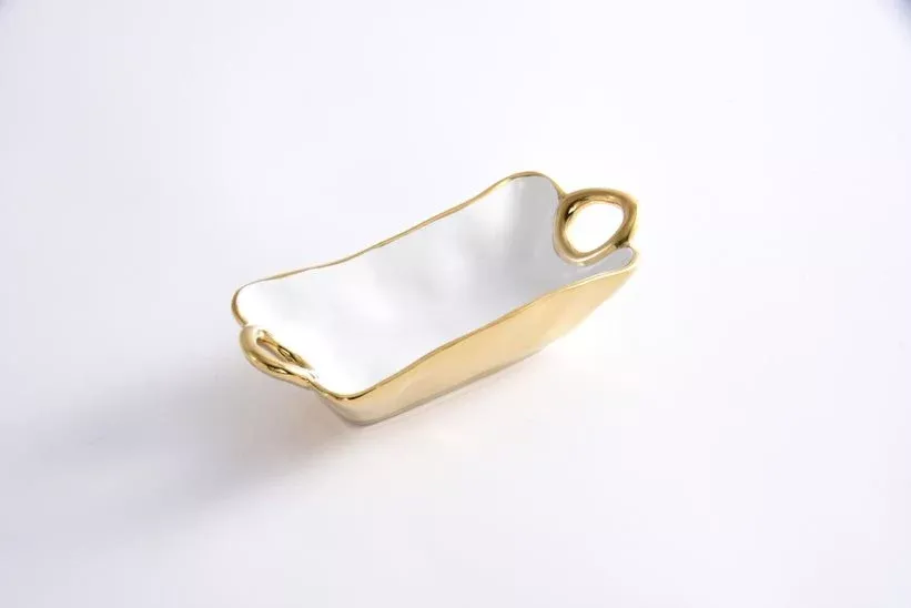 Pampa Bay - Golden Handles Mini Rectangle Bowl