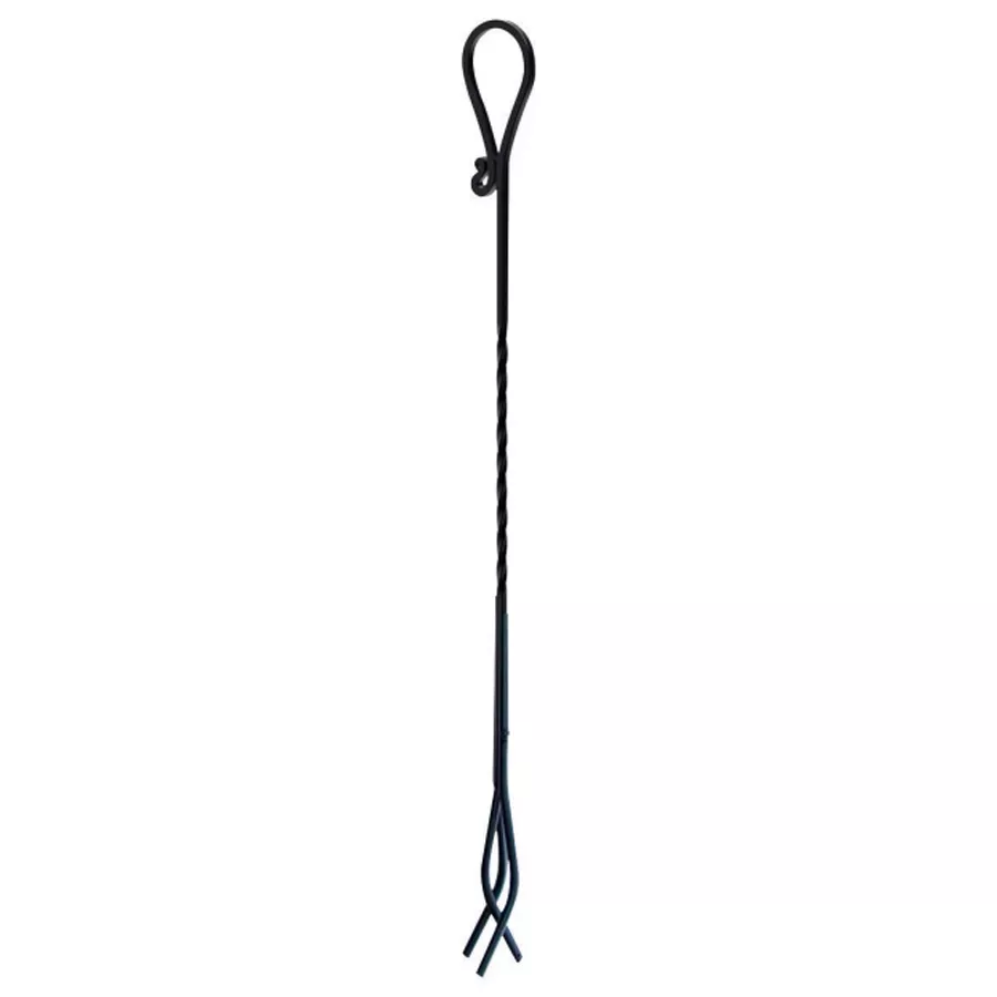 Panacea Twisted Steel Fireplace Tongs - 37" - Black