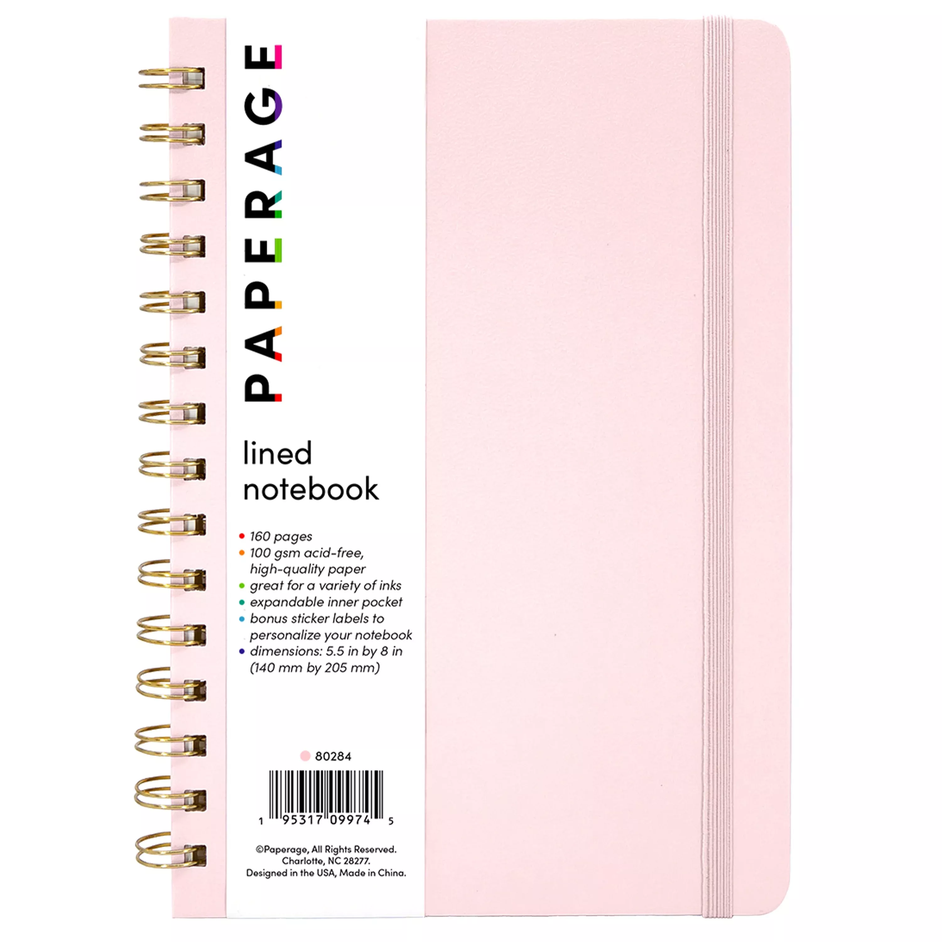 Paperage - Spiral Notebook, Blush