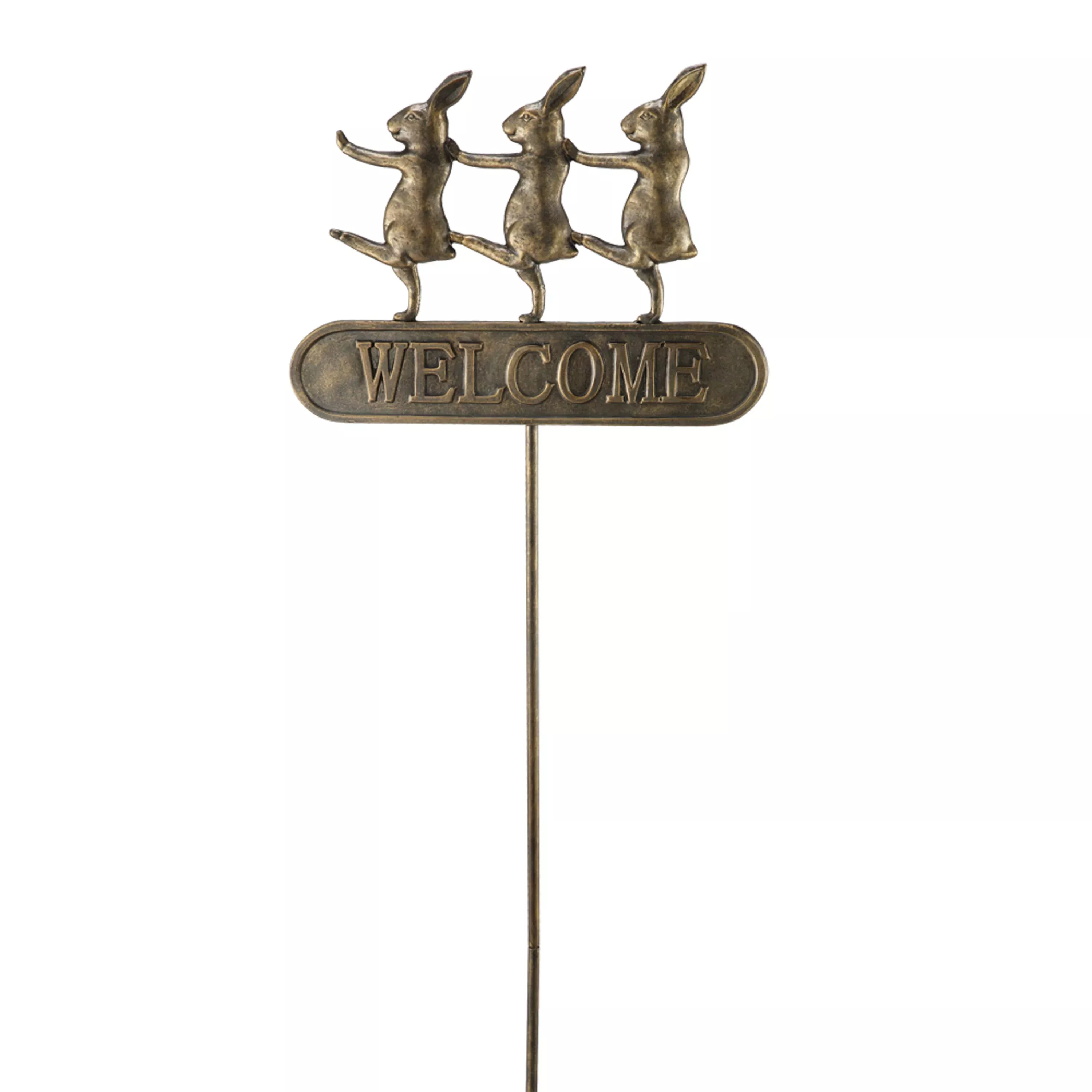Parade Bunnies Welcome Sign on Stake