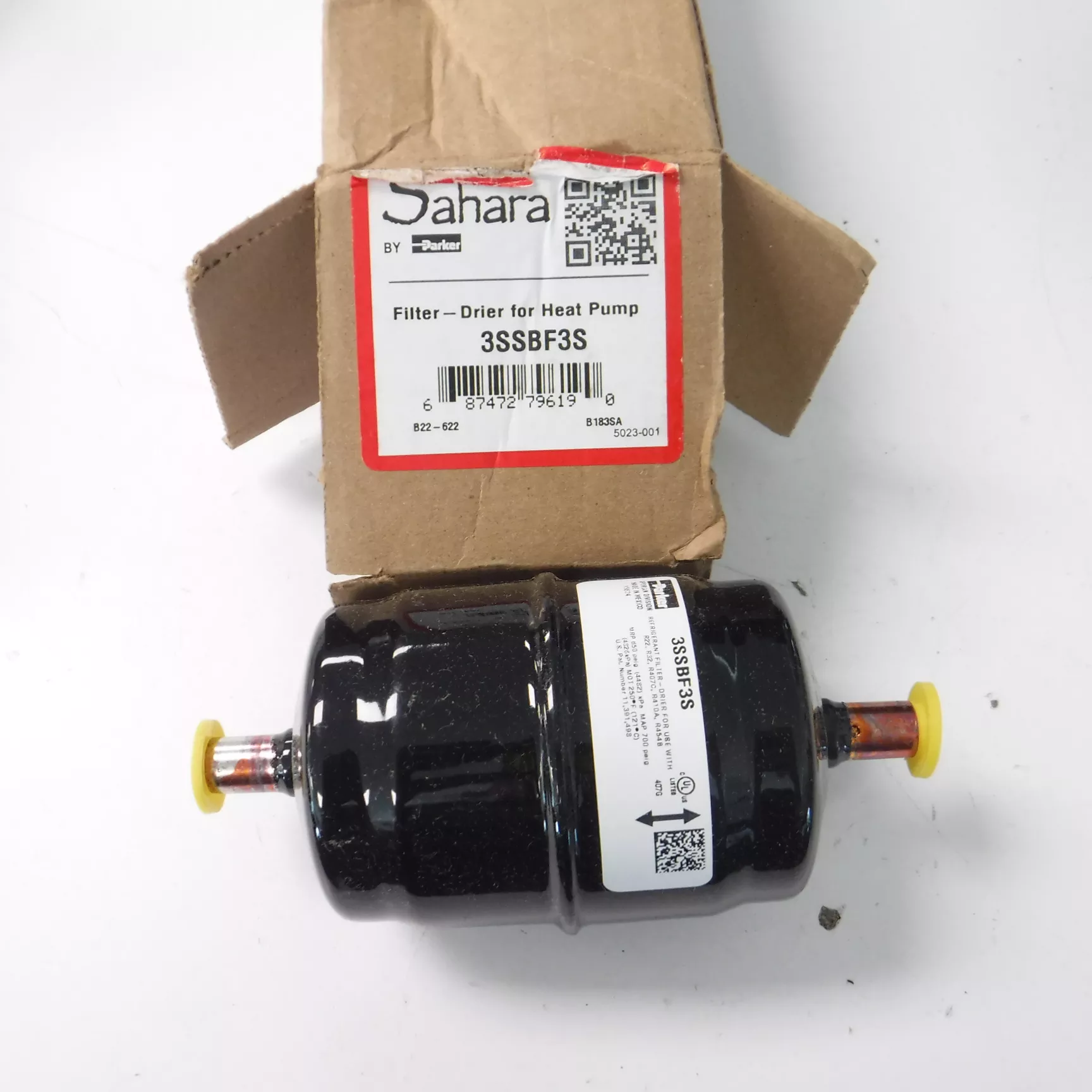 Parker Sahara 3/8″ Bi-Flow Filter-Dryer 3SSBF3S 3-1/4″