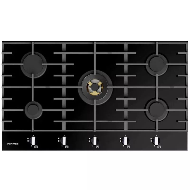 Parmco 900mm Gas Cooktop 4 Burner + Wok HO79GGW5