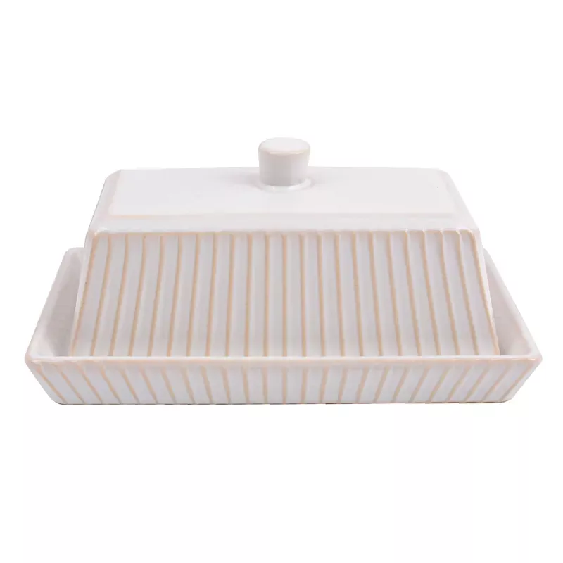 Pasadena Butter Dish, White