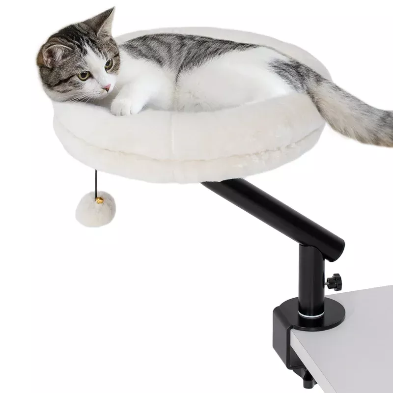 PawHut Cat Desk Bed 360 Rotatable Adjustable Kitten Hammock