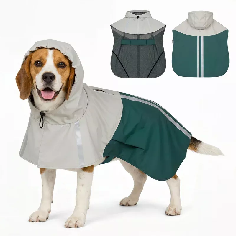 PawHut Dog Raincoat With Hood Dog Rain Jacket