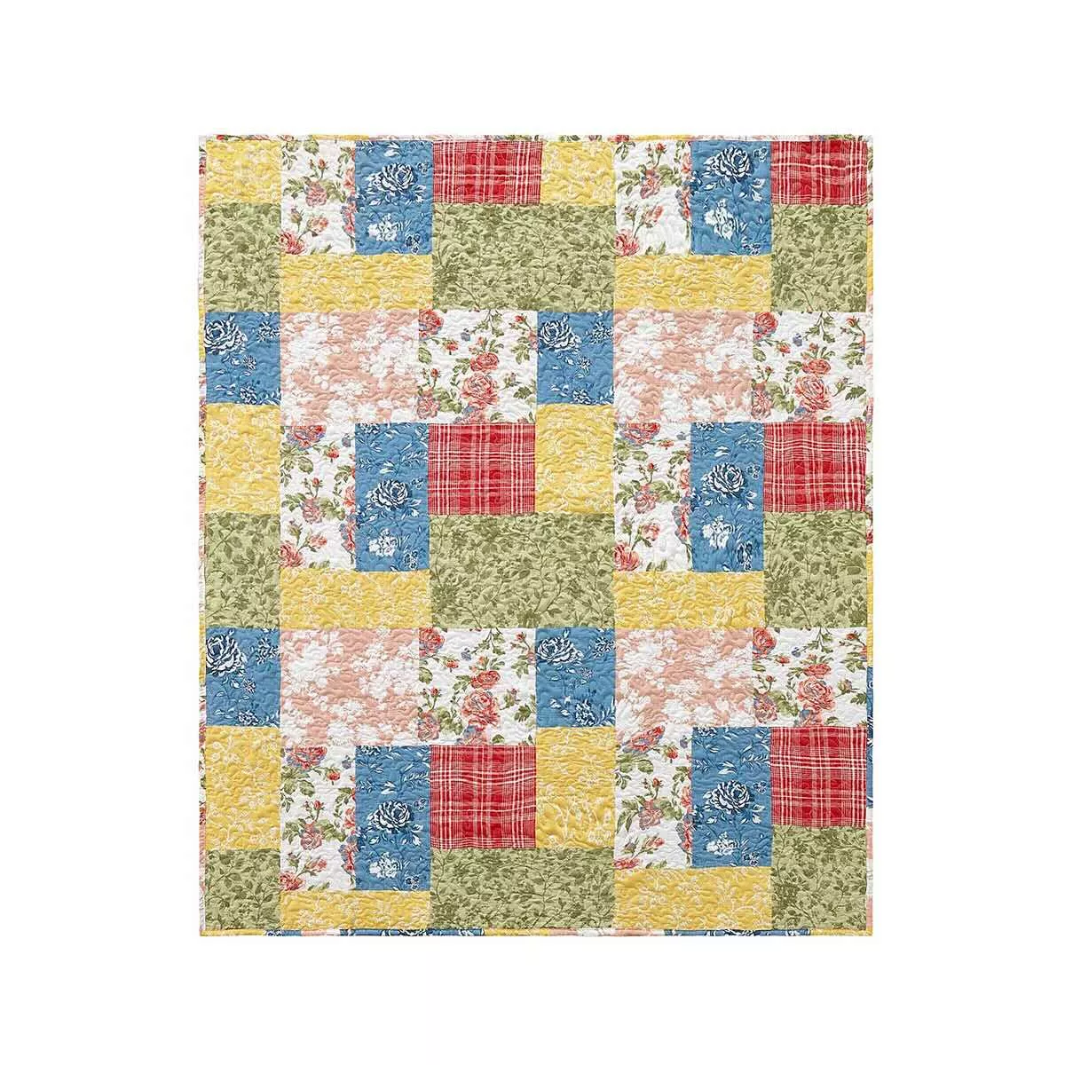 Peking Handicraft Farmhouse Floral Throw