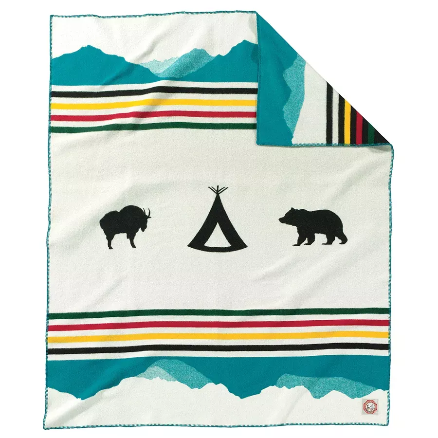 Pendleton Crown of The Continent Blanket - Ivory