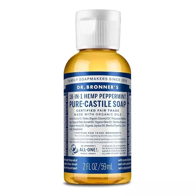 Peppermint Pure-Castile Liquid Soap - 2oz