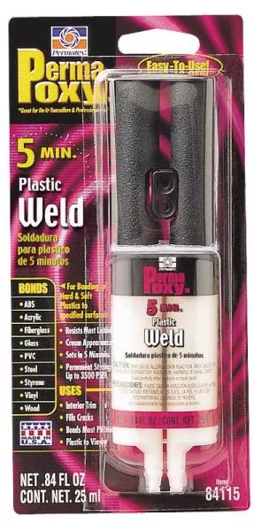Permatex 84115 Permapoxy 5 Minutes Plastic Weld, 0.84 Oz