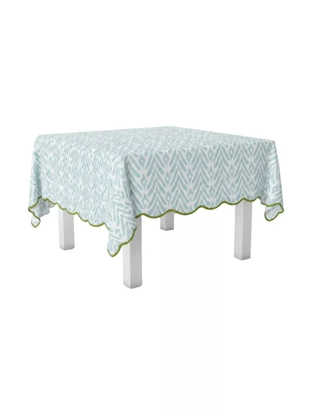Petite Frond Blue Square Game Tablecloth