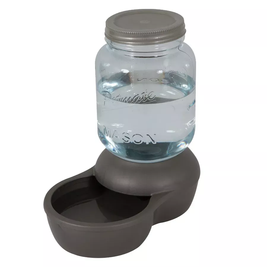 Petmate Mason Gravity Waterer - Soda Glass - 1 gal
