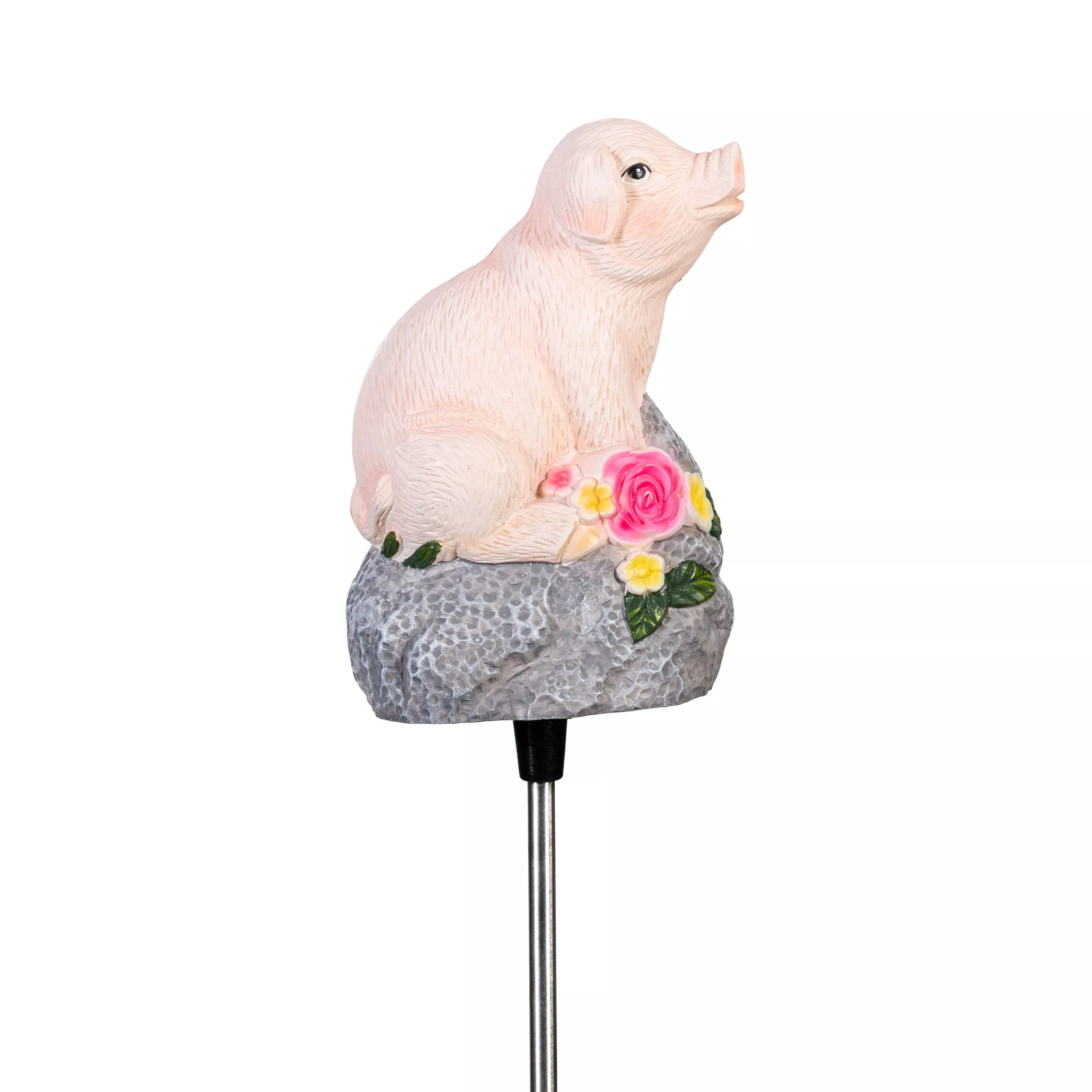 Pig with Sound Solar Garden Stake