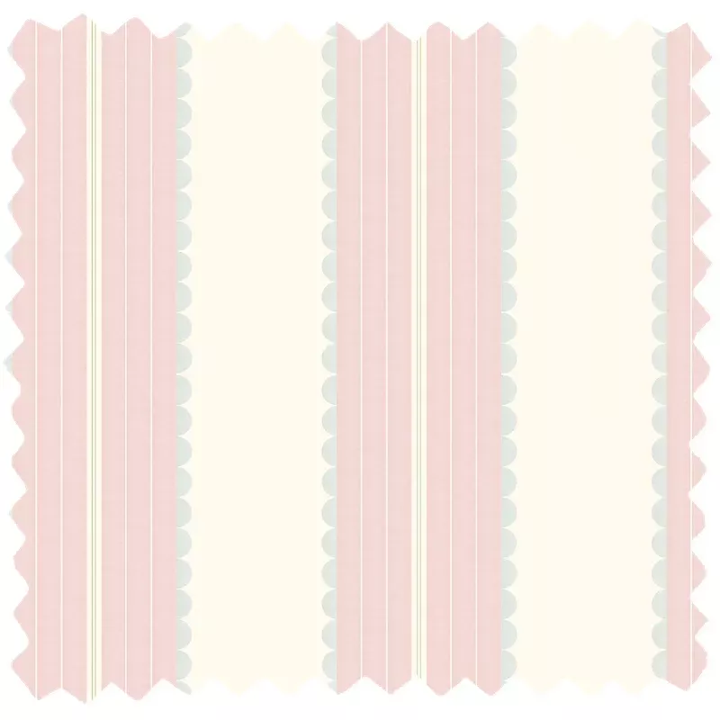 Pin Up Stripe Pastel Pink Linen Fabric
