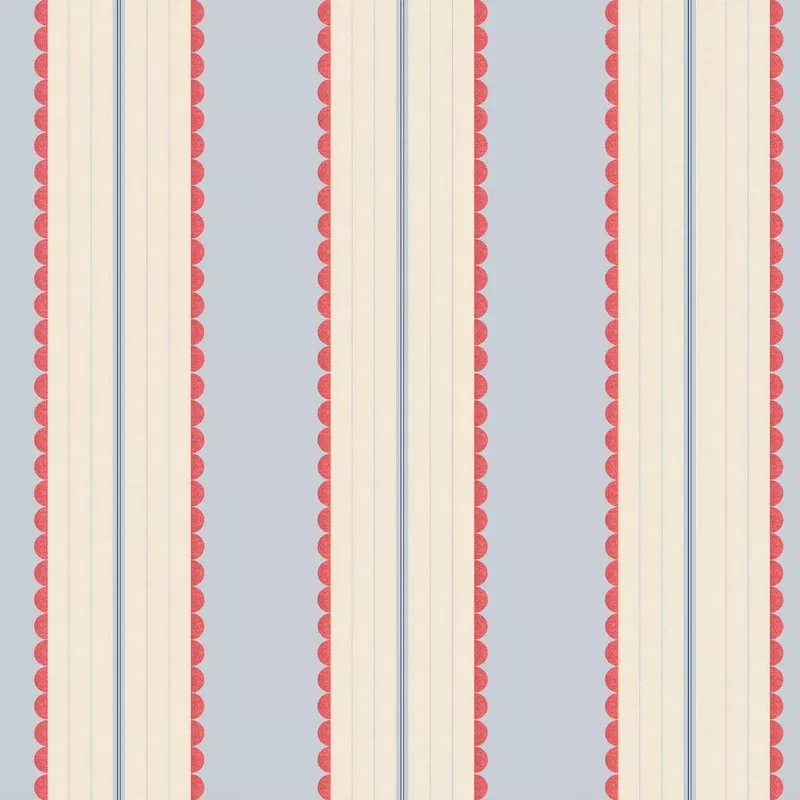 Pin Up Stripe Red Blue Wallpaper