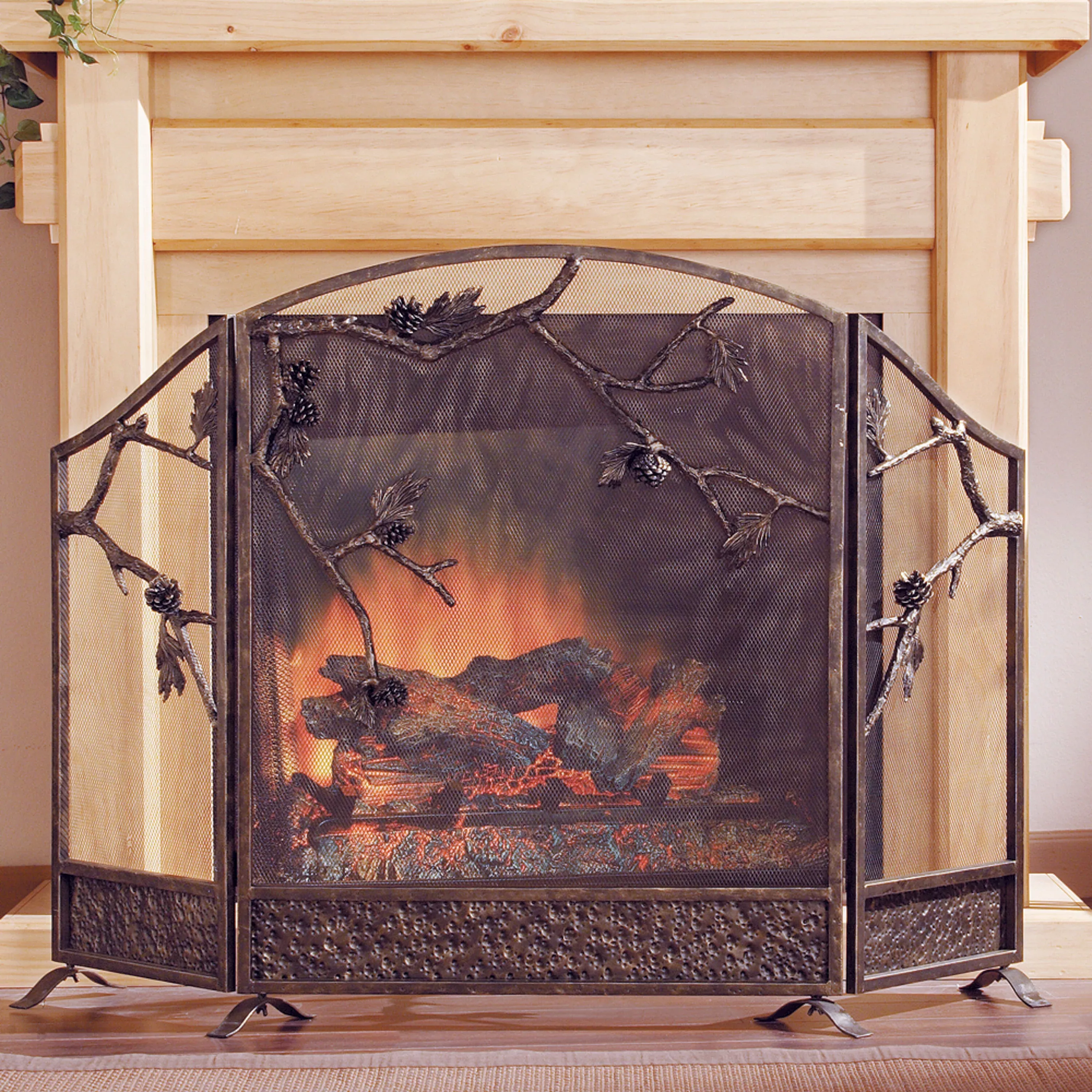 Pinecone Fireplace Screen
