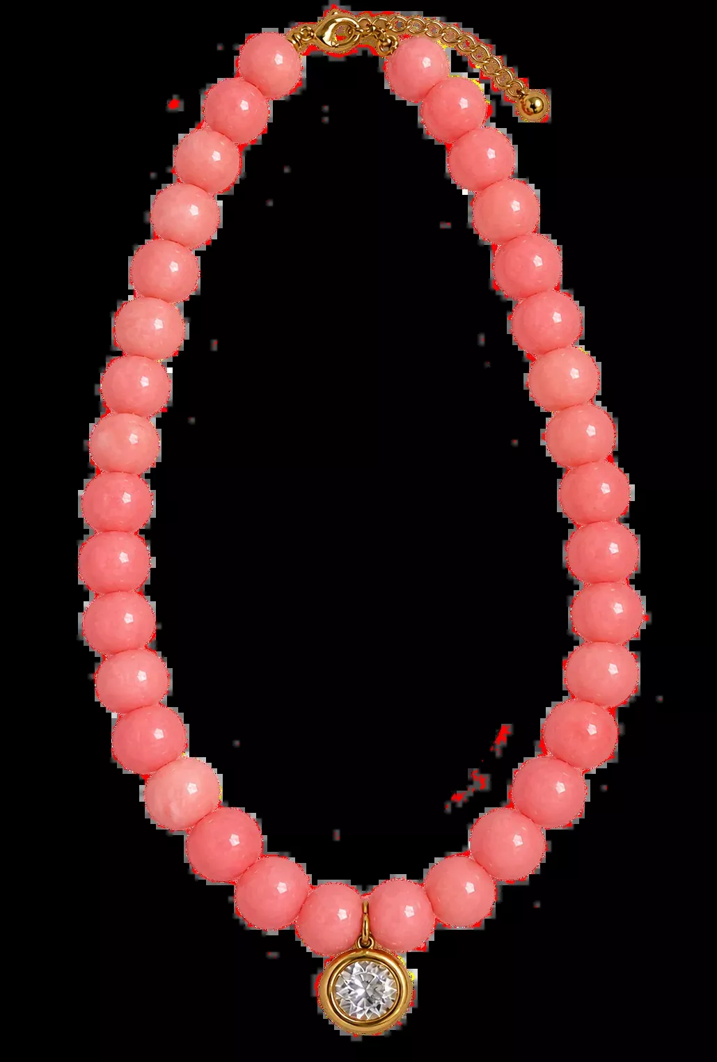 Pink Crystal Pendant Necklace