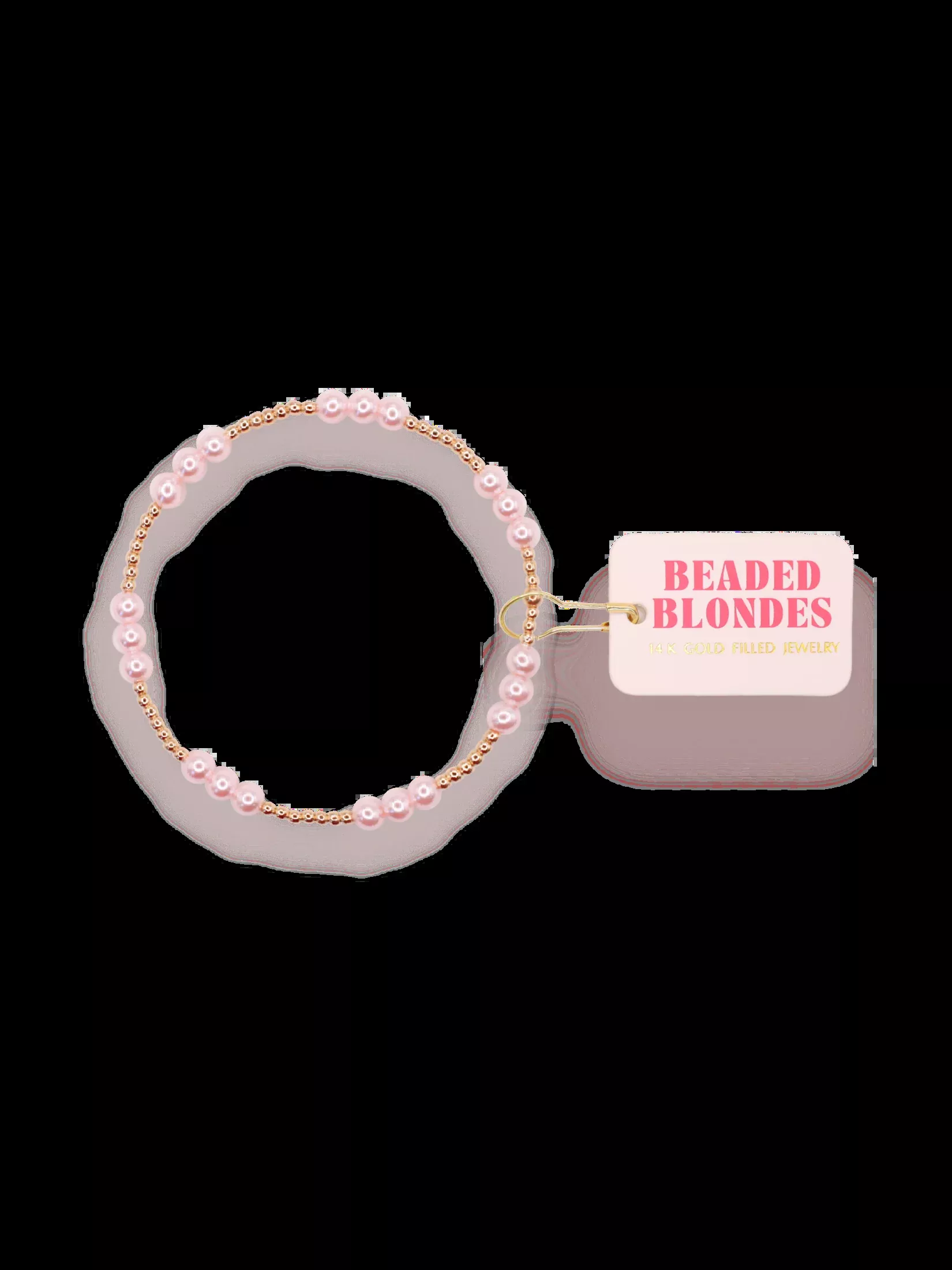 Pink ILY Bracelet in Gold