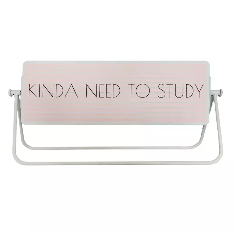 Pink Study Nap Table Sign, 12x6